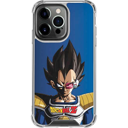 Dragon Ball Z Vegeta Portrait iPhone 14 Pro Clear Case